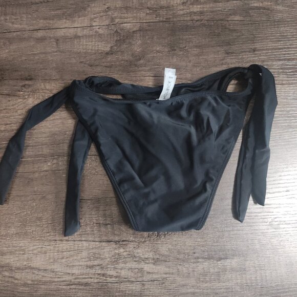 Holipick Black String Tie Side Bikini Bottom - Size XS - Picture 3 of 3